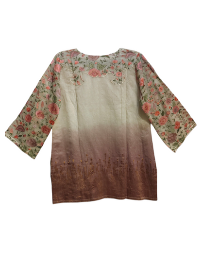 Formal chanderi Embroidered Indowestern set