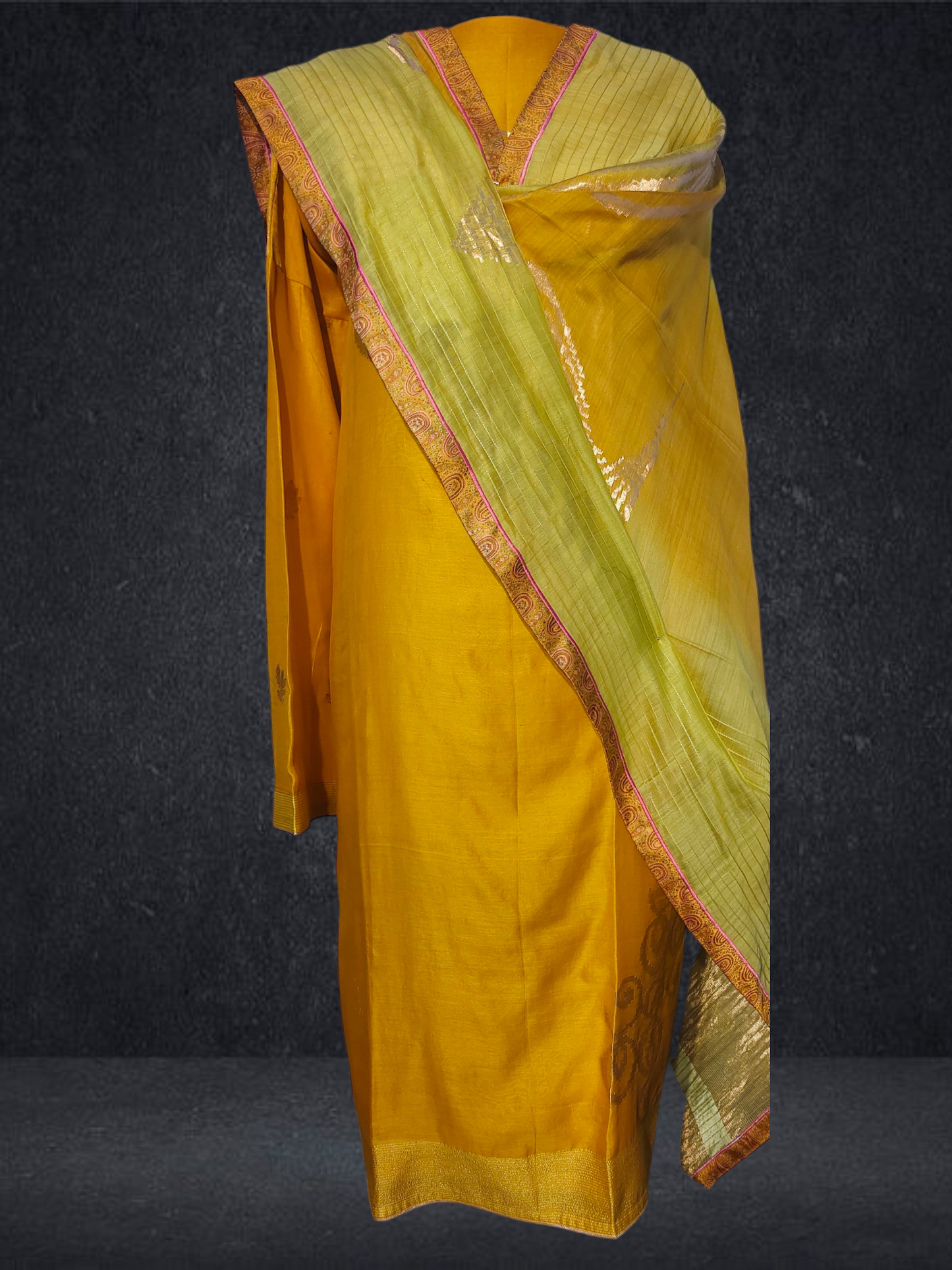 Semi Stitched Formal chanderi Suitset VISHAL KAPUR