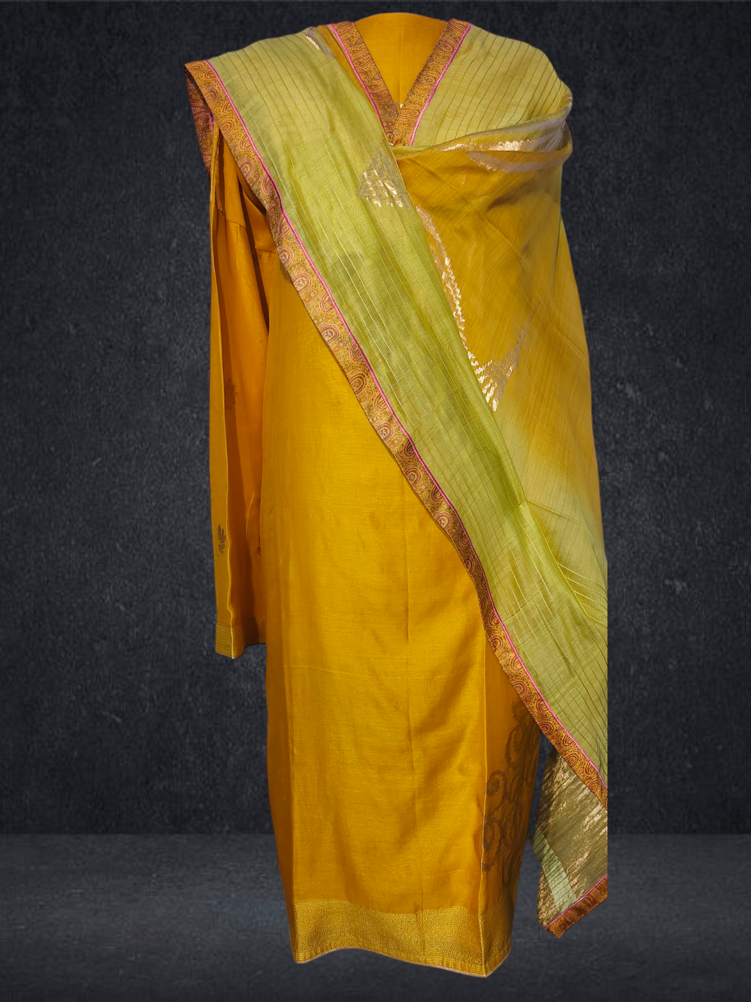 Semi Stitched Formal chanderi Suitset VISHAL KAPUR