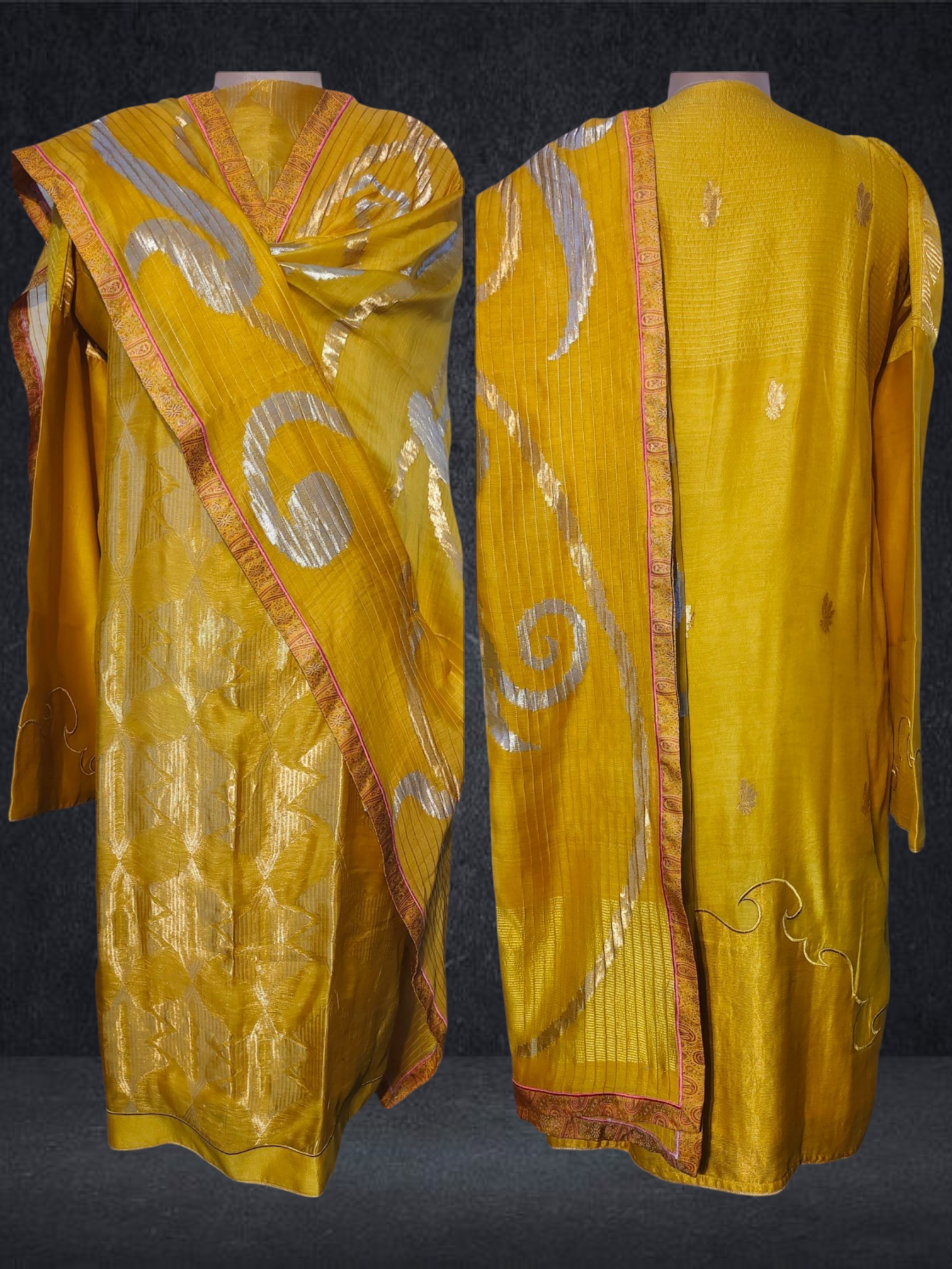 Semi Stitched Formal chanderi Suitset VISHAL KAPUR