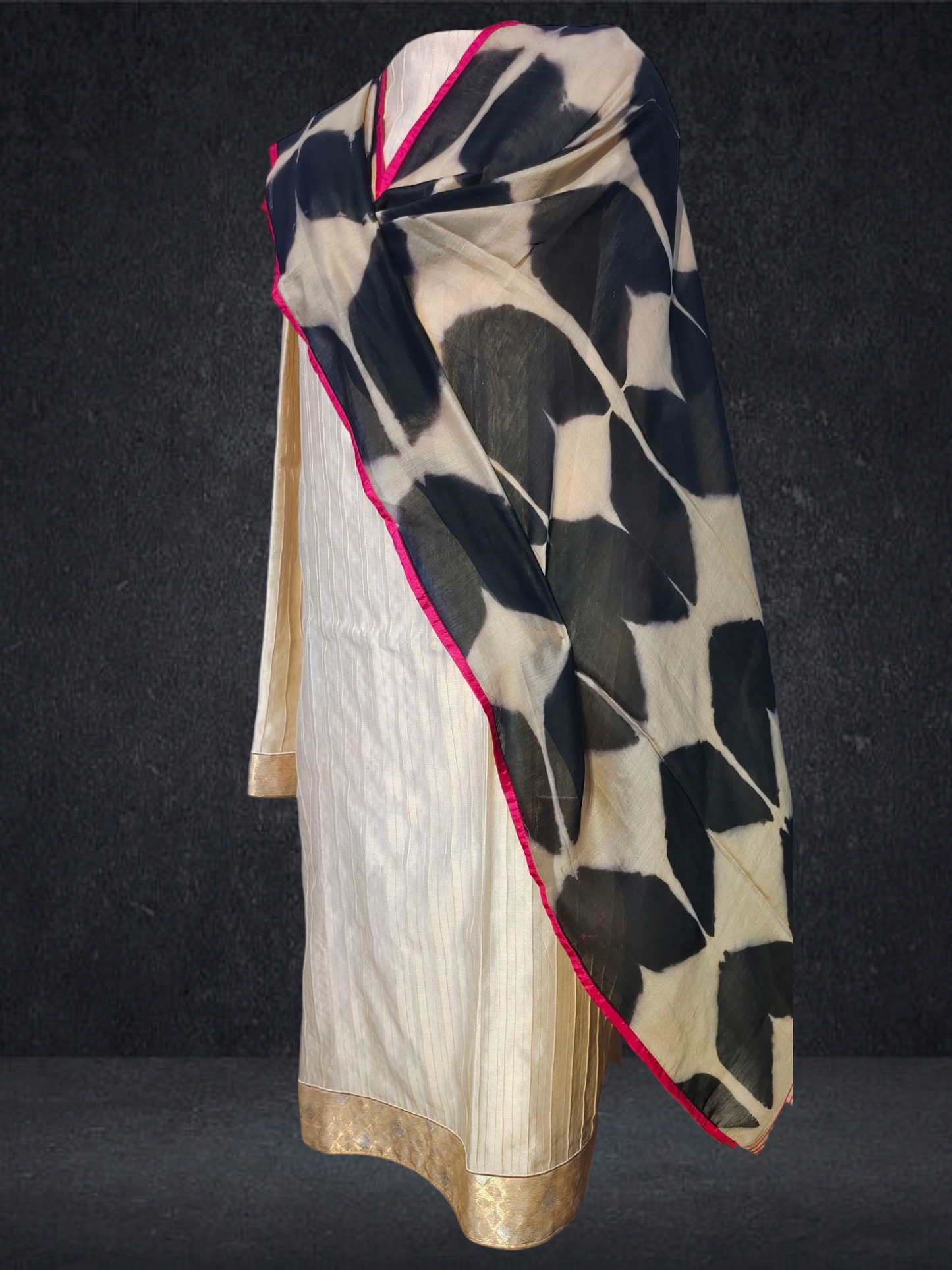 Semi Stitched Formal chanderi Suitset