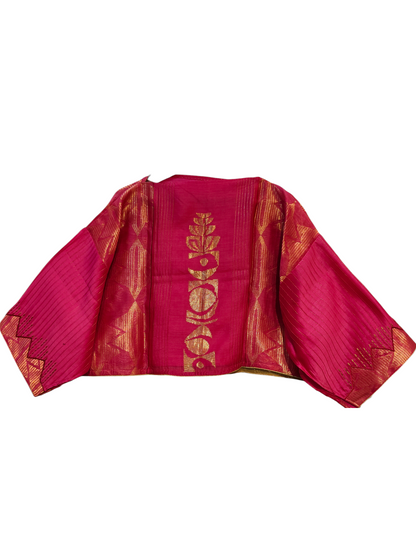 Formal Chanderi Zari Woven With Gota Saree
