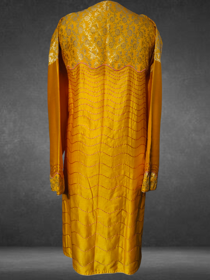 Semi Stitched Formal Chanderi kurta