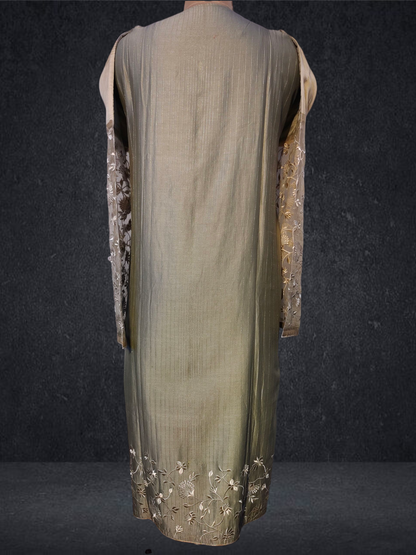 Semi Stitched Formal chanderi Kurta