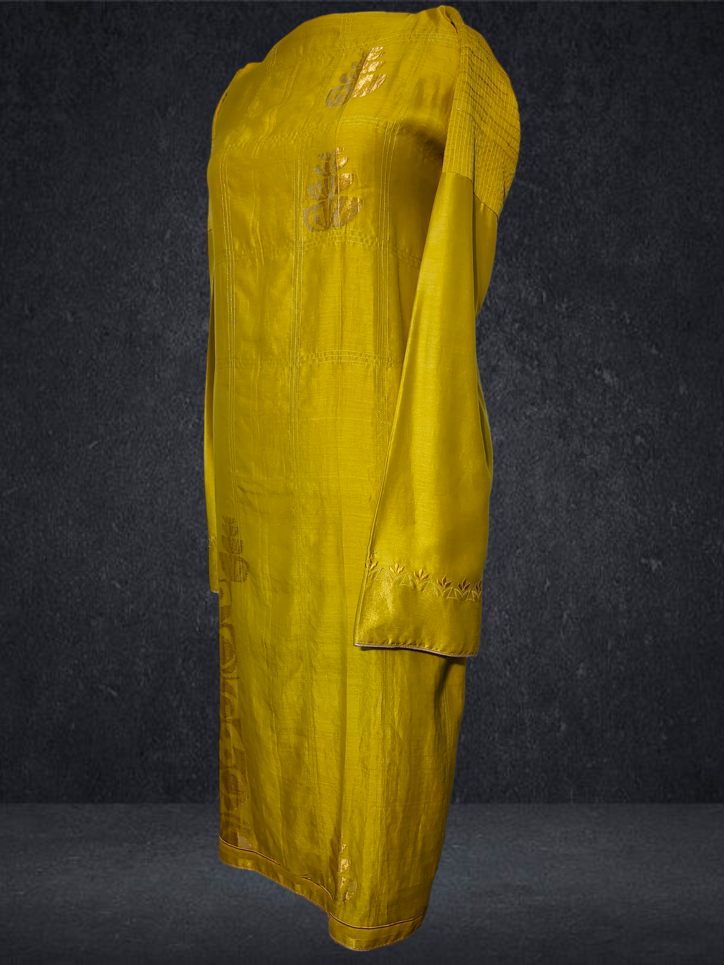 Semi Stitched Formal chanderi Suitset