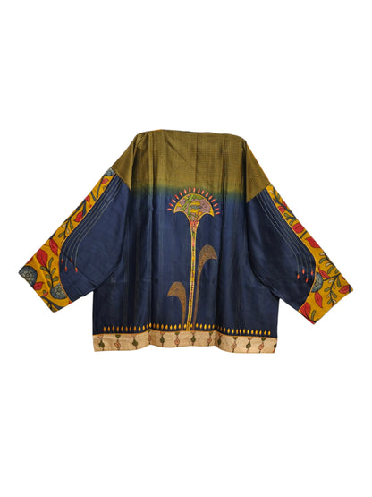 Semi Stitched Chanderi Kalamkari Short Tunic