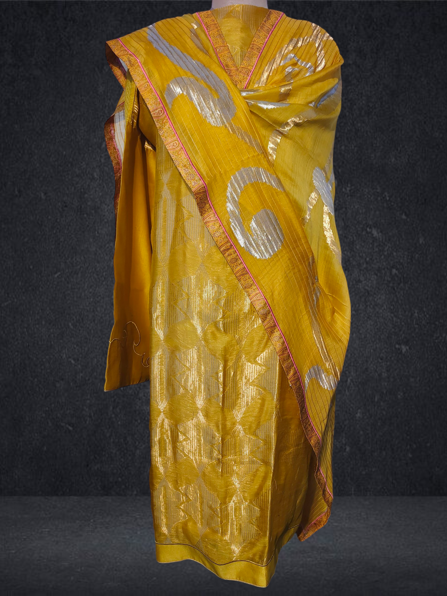 Semi Stitched Formal chanderi Suitset VISHAL KAPUR