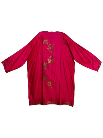 Semi Stitched Chanderi Formal Suitset