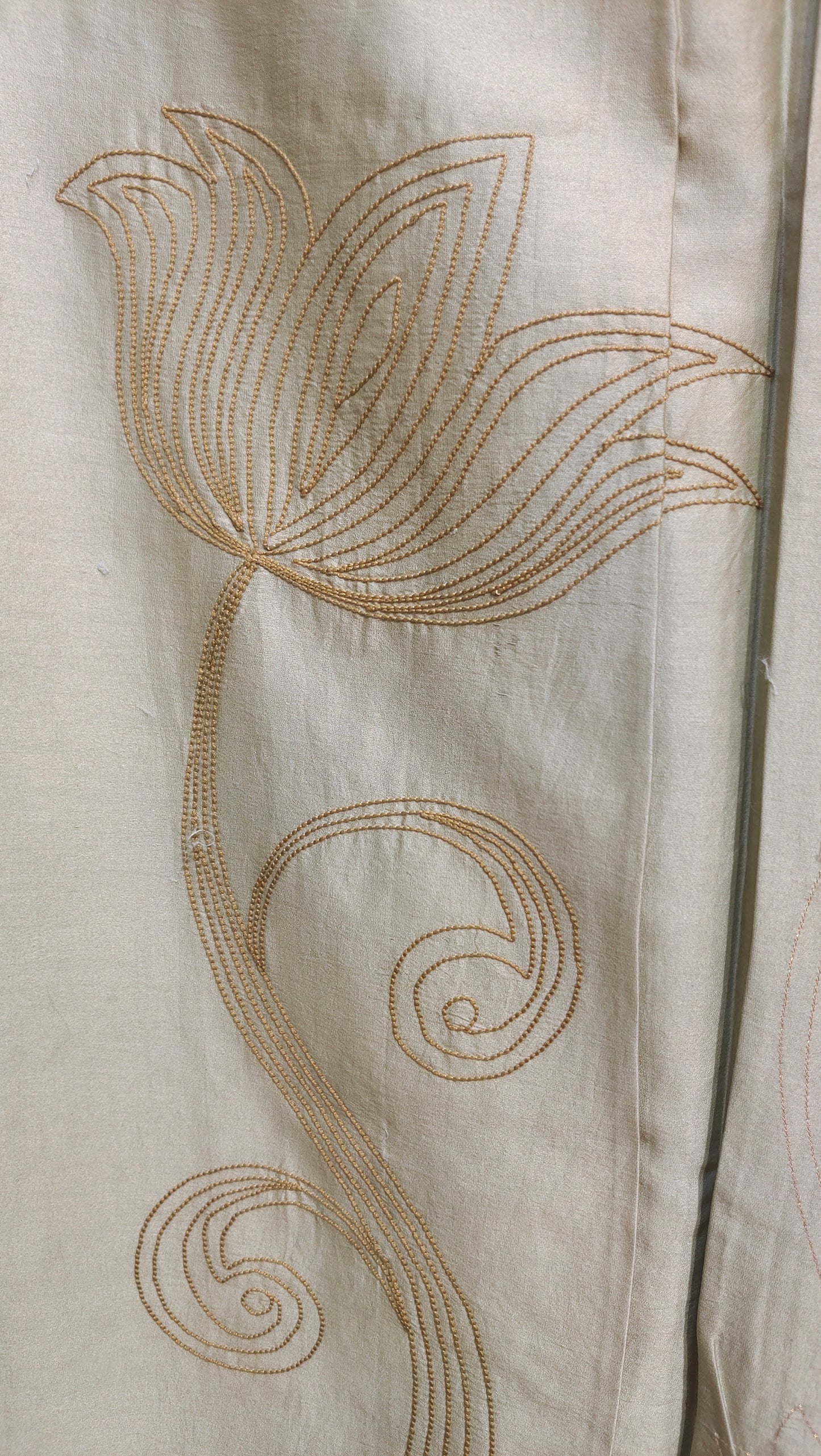 Semi Stitched Chanderi Formal Suitset