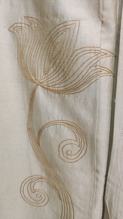 Semi Stitched Chanderi Formal Suitset
