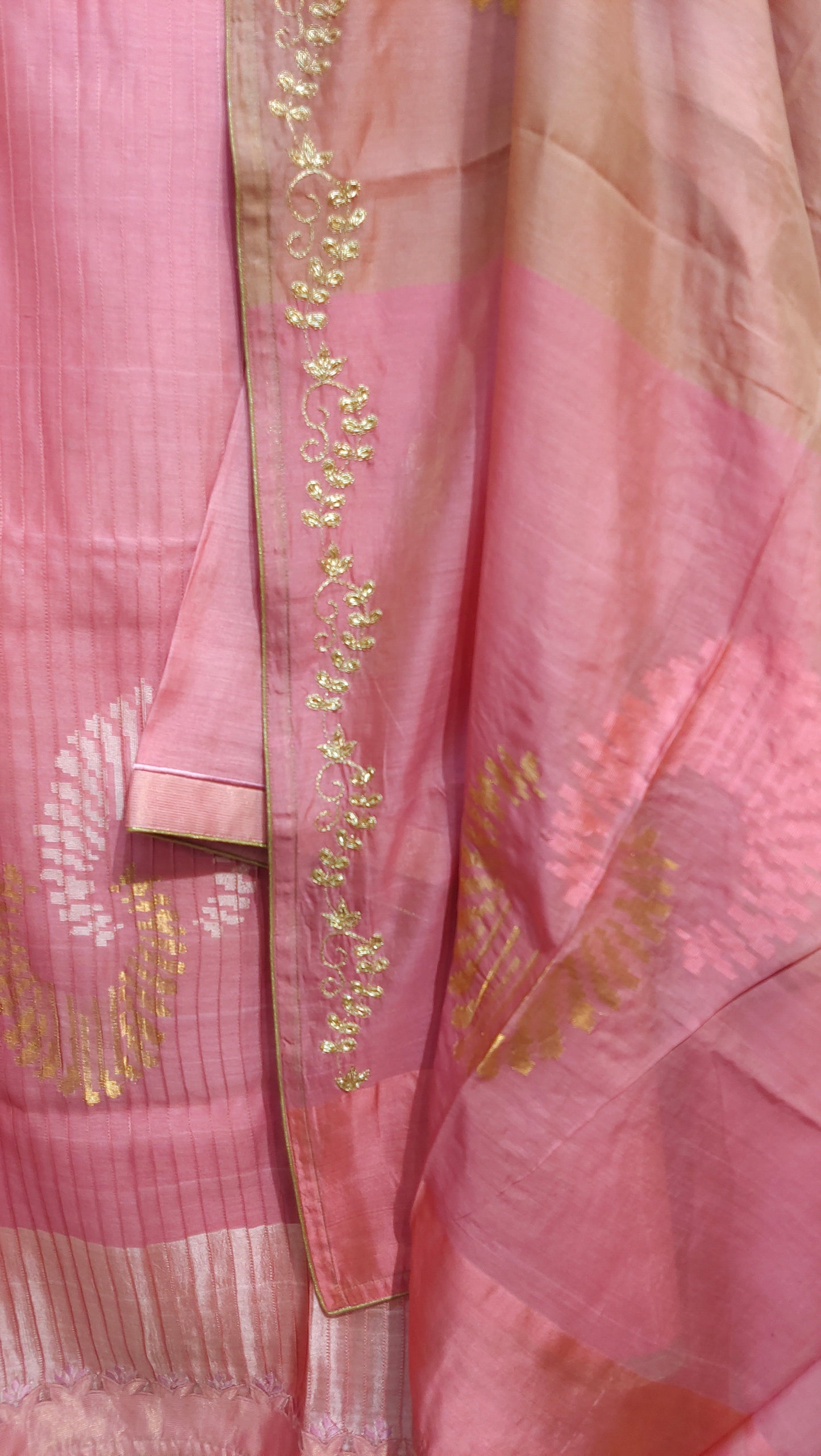 Semi Stitched Formal Chanderi Suitset