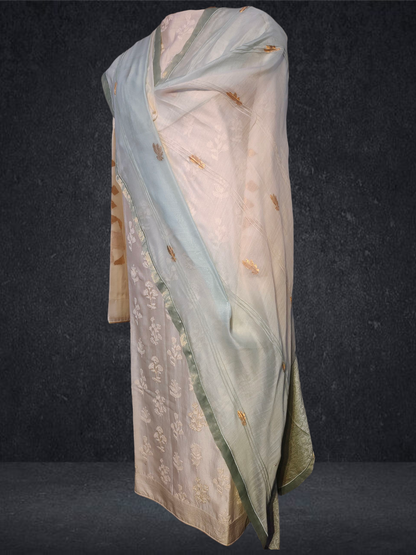 Semi Stitched Formal chanderi Suitset