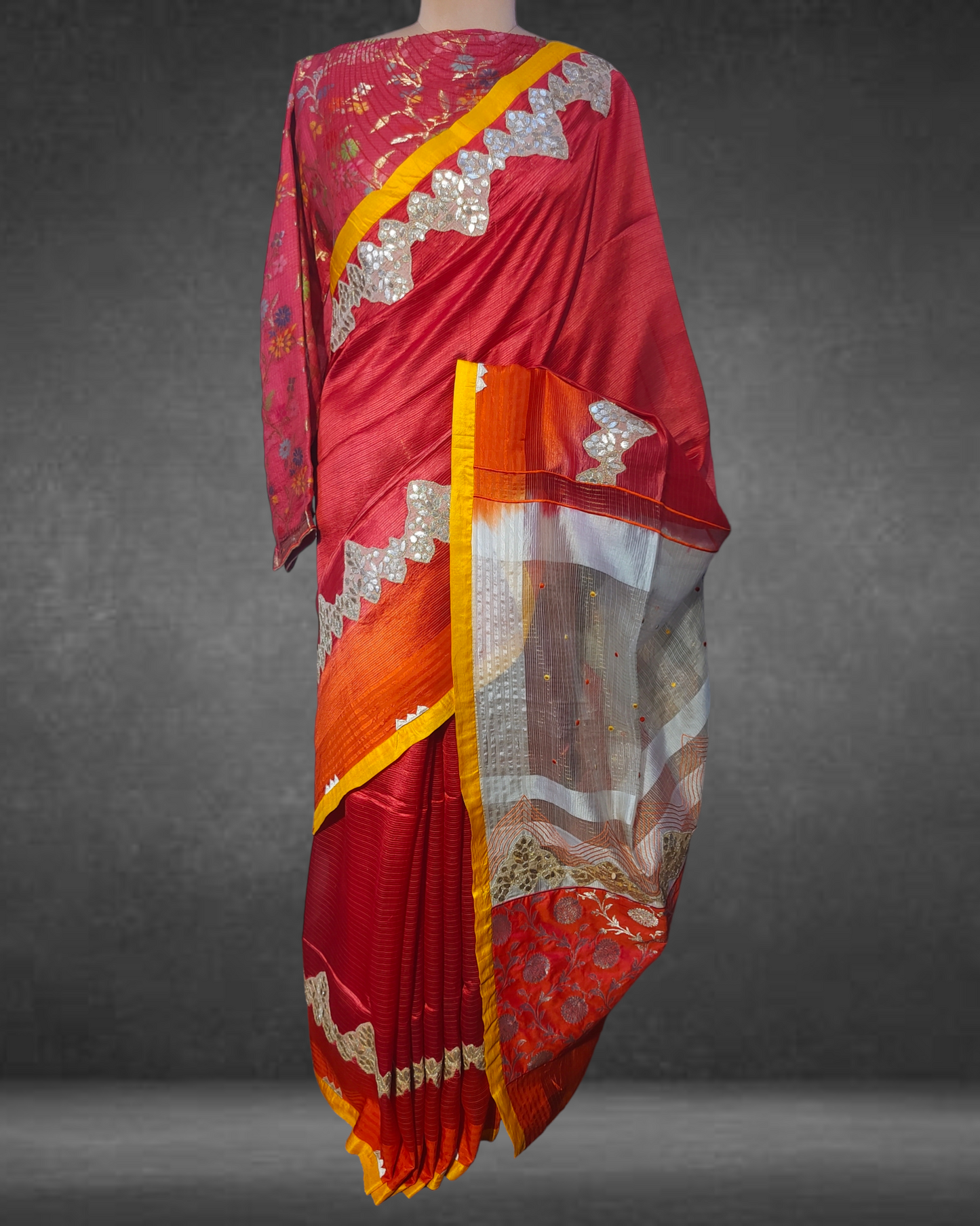 Formal Silk Gota Saree(VKSR05MAY09) VISHAL KAPUR STUDIO