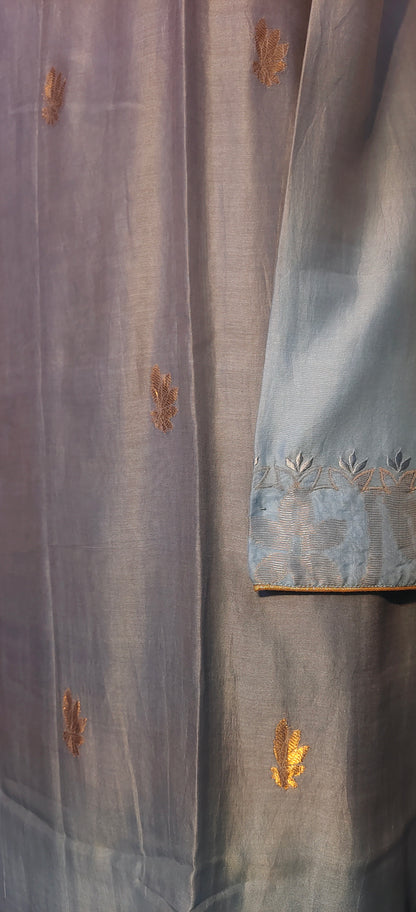 Semi Stitched Formal chanderi Suitset