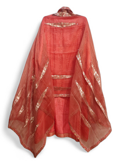 Semi Stitched Formal chanderi Suitset