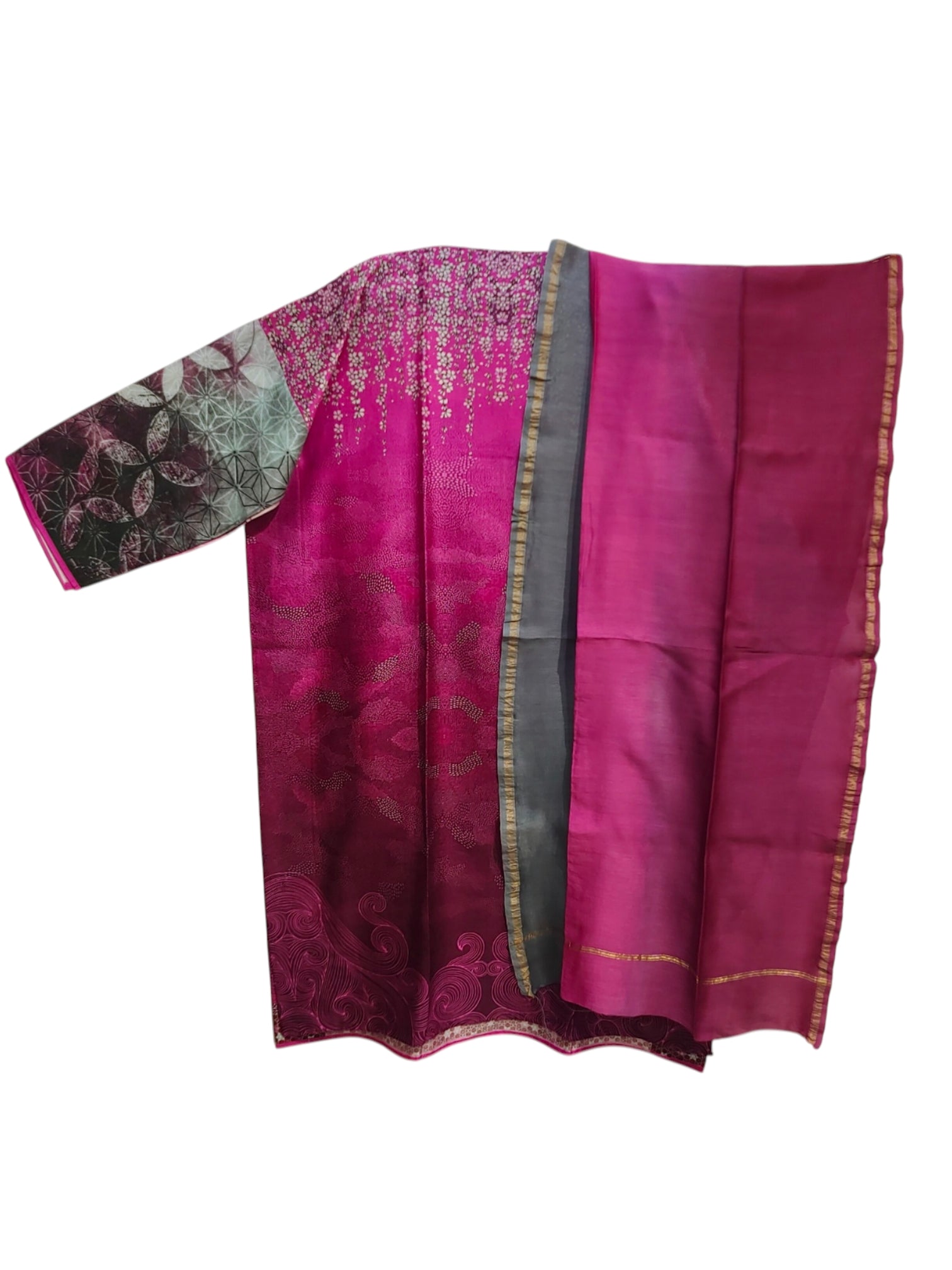 Semi Stitched Chanderi Casual Suitset VISHAL KAPUR