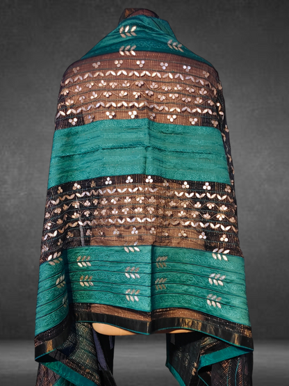 Chanderi Zari Woven Gota Dupatta