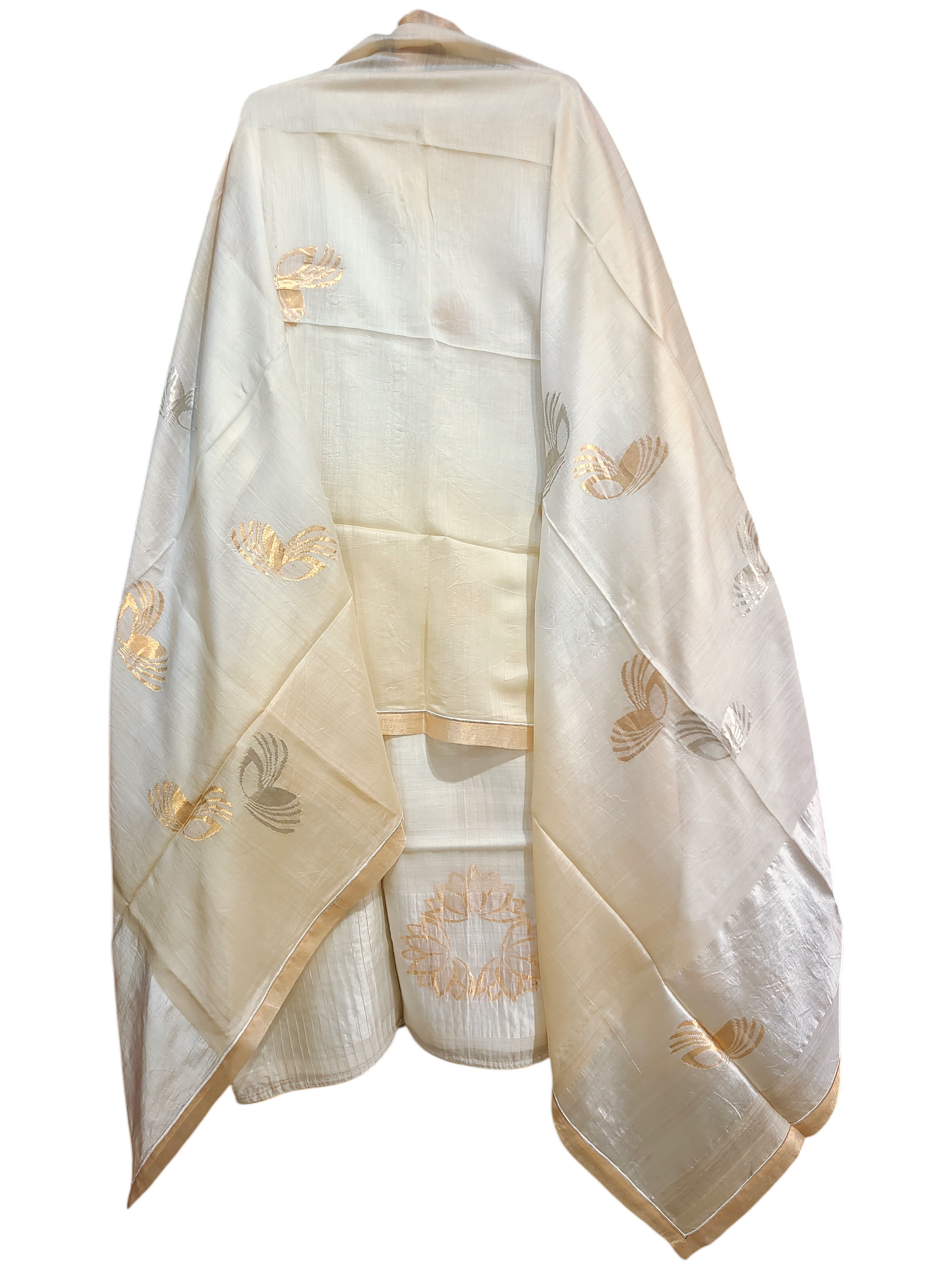 Semi Stitched Formal chanderi Suitset