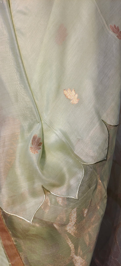 Semi Stitched Formal chanderi Suitset