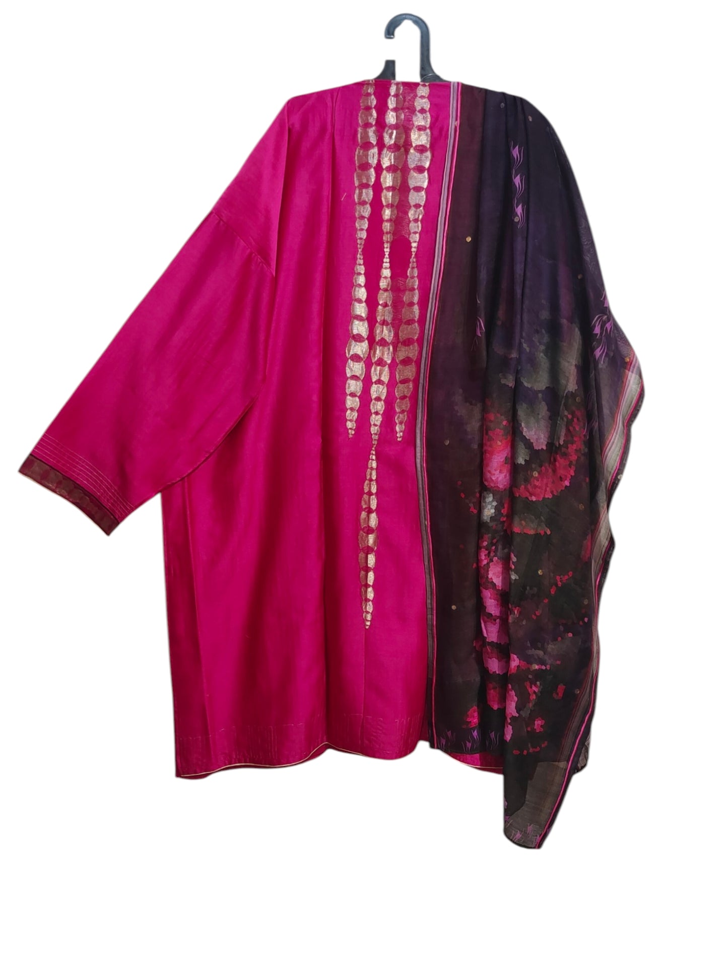 Semi Stitched Chanderi Formal Suitset