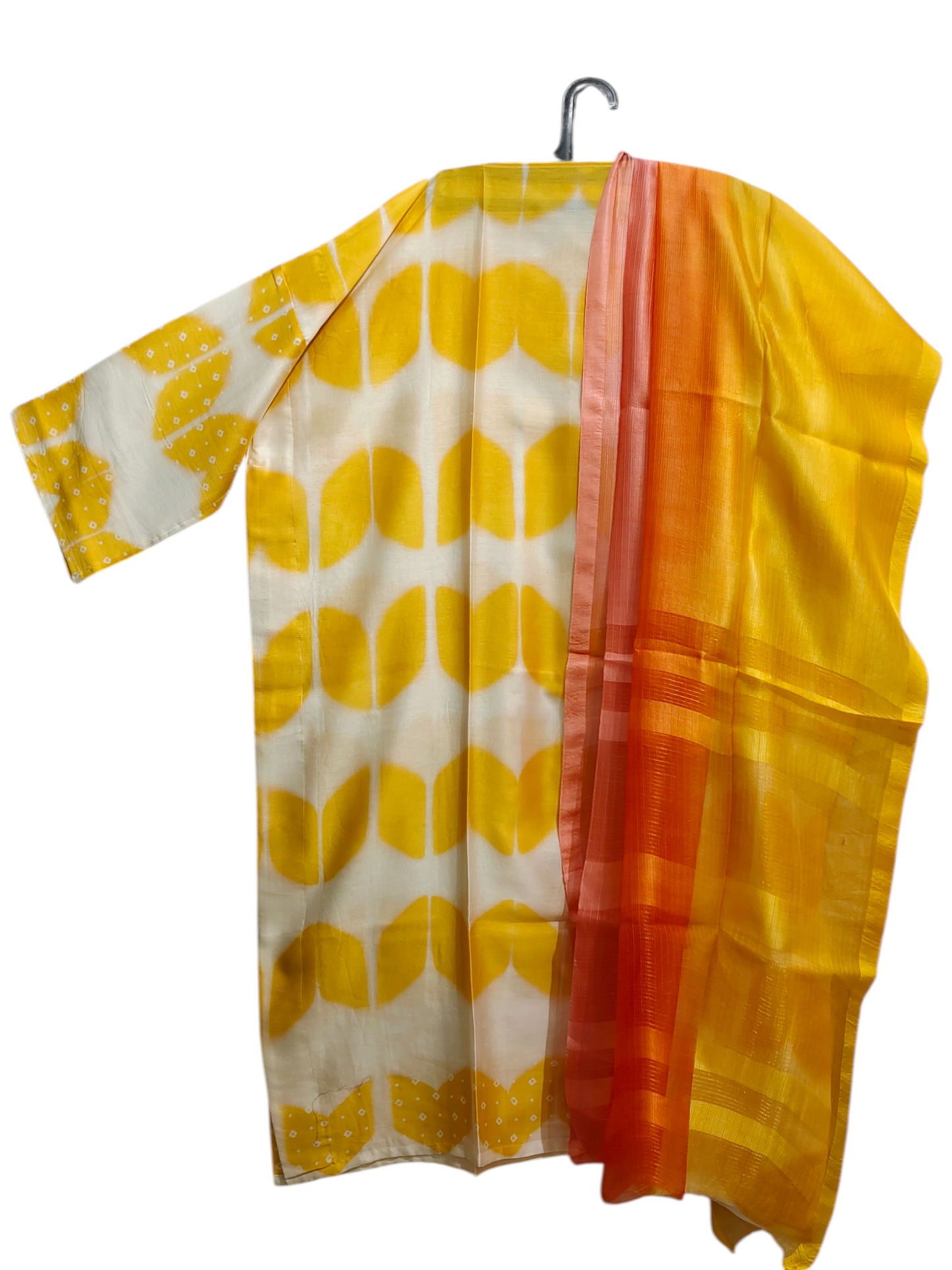 Semi Stitched Chanderi Casual Suitset