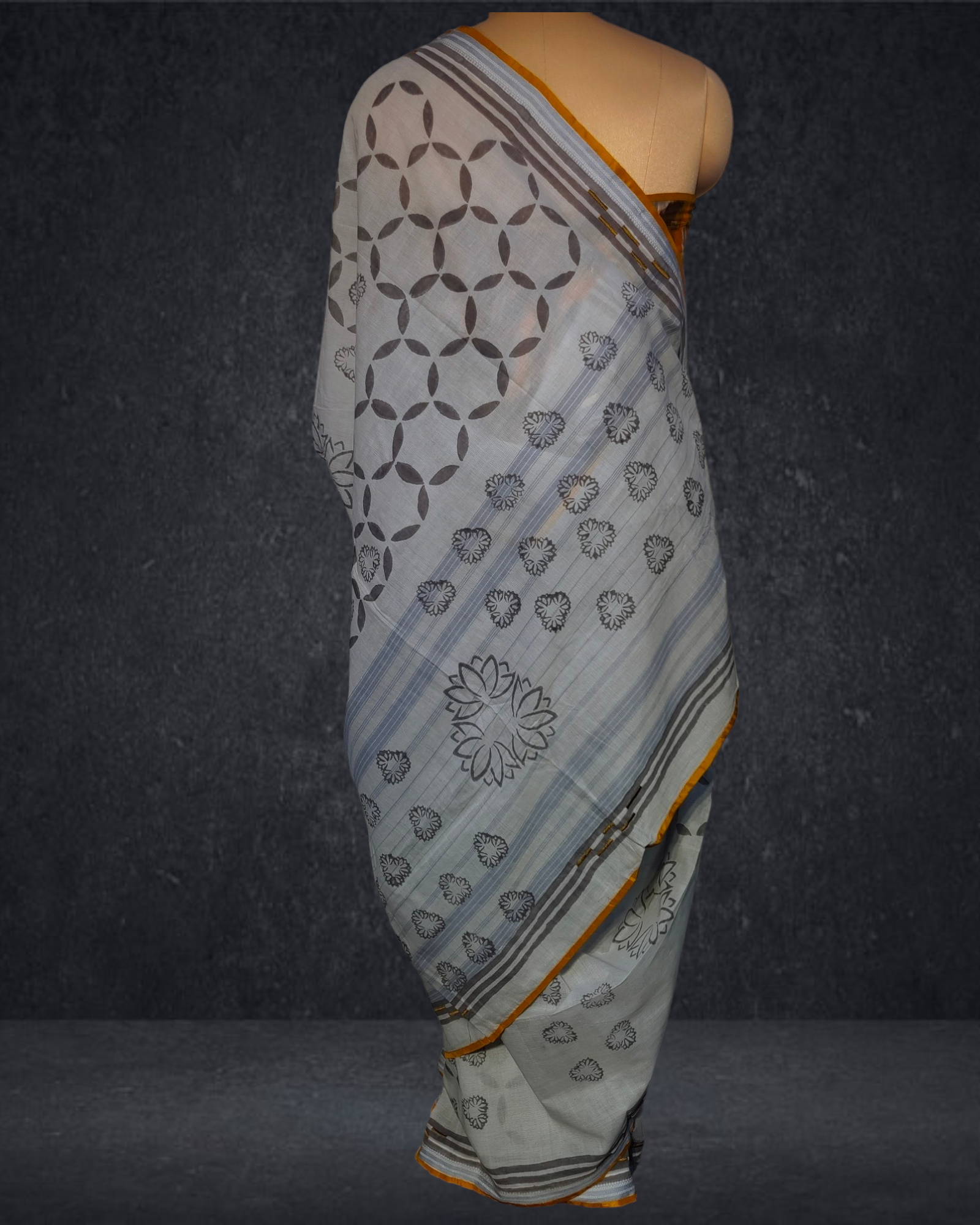 Printed cotton Saree (VKSRJUN2011s) - VISHAL KAPUR
