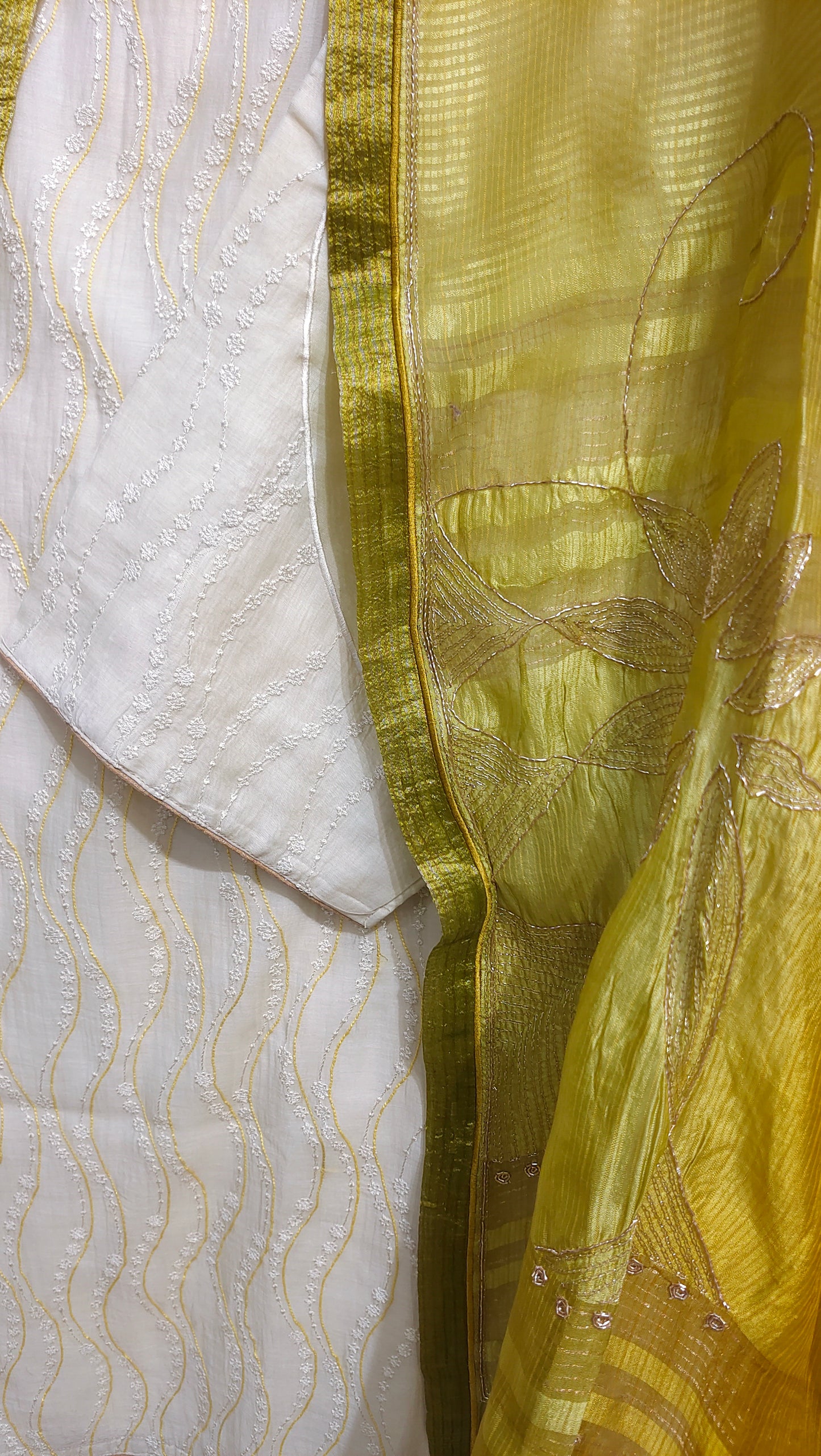 Semi Stitched Formal chanderi Suitset