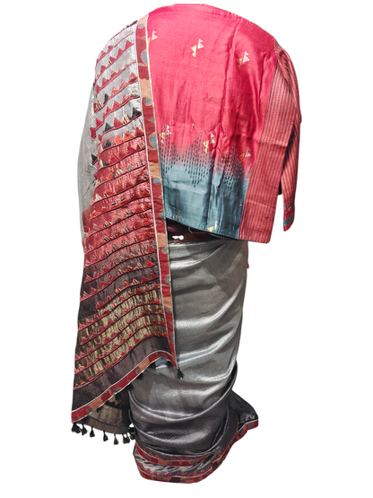 Formal Chanderi Silk Ajrakh Saree