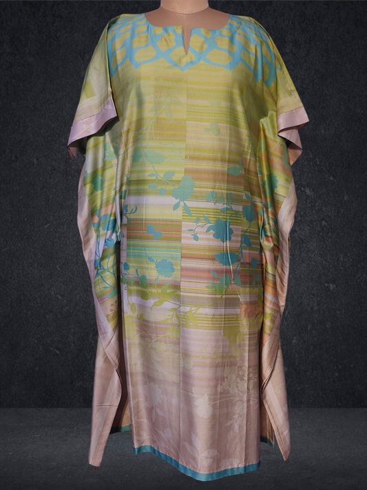 Stitched Chanderi Digital Printed Kaftan VISHAL KAPUR STUDIO