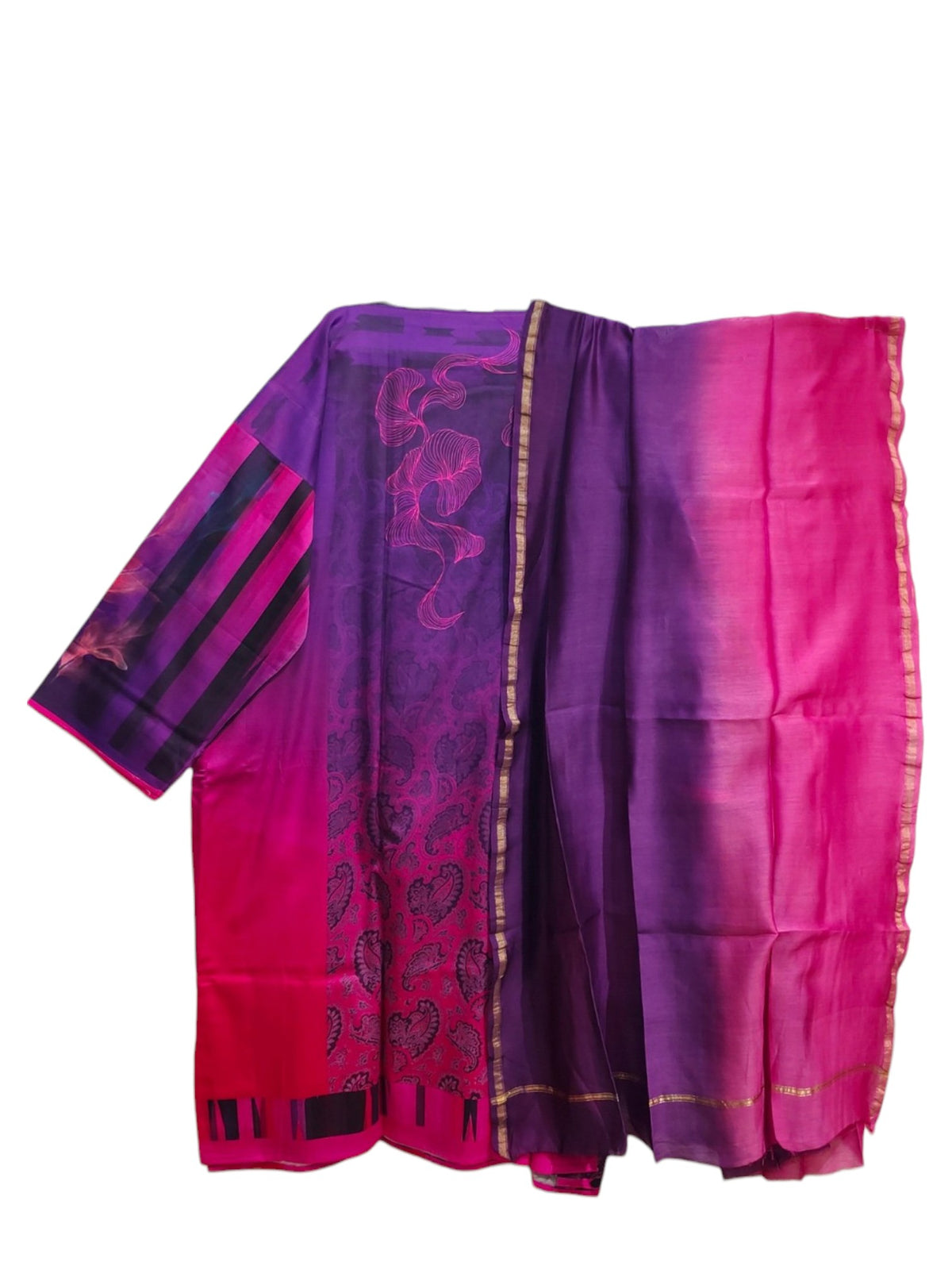 Semi Stitched Cotton Casual Suitset