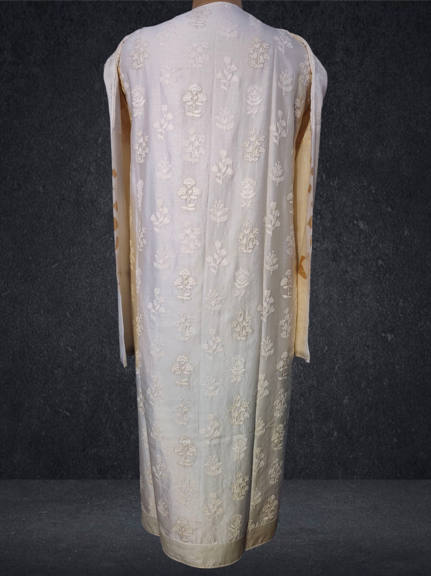 Semi Stitched Formal chanderi Kurta