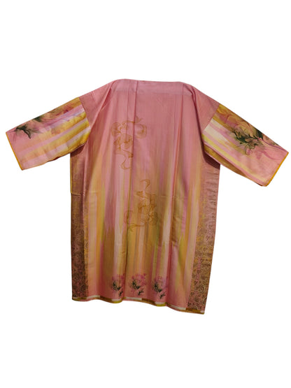 Semi Stitched Chanderi Casual suitset