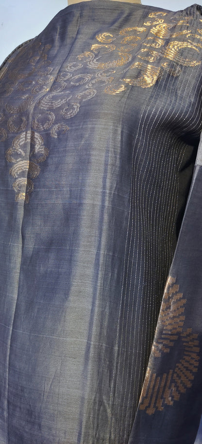 Semi Stitched Formal chanderi Suitset