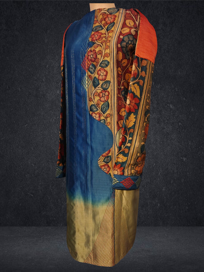 Semi Stitched Formal chanderi Suitset