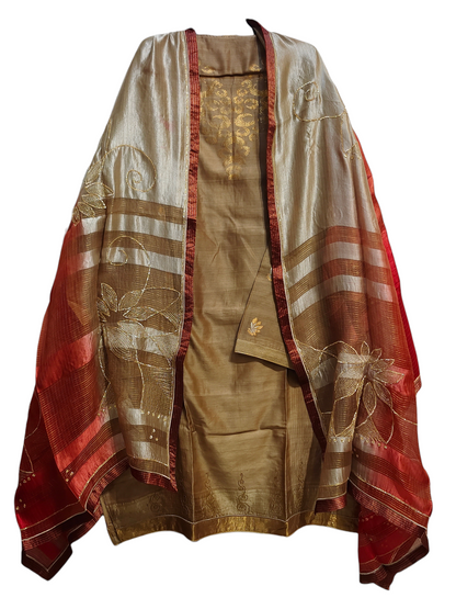 Semi Stitched Formal Chanderi Suitset