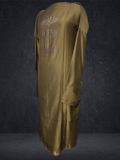 Semi Stitched Formal chanderi Kurta