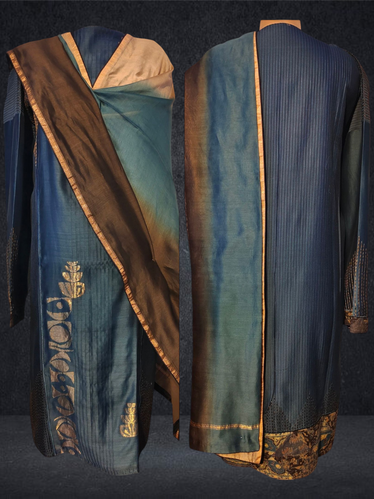 Semi Stitched Formal chanderi Suitset