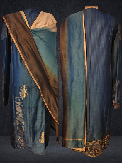 Semi Stitched Formal chanderi Suitset