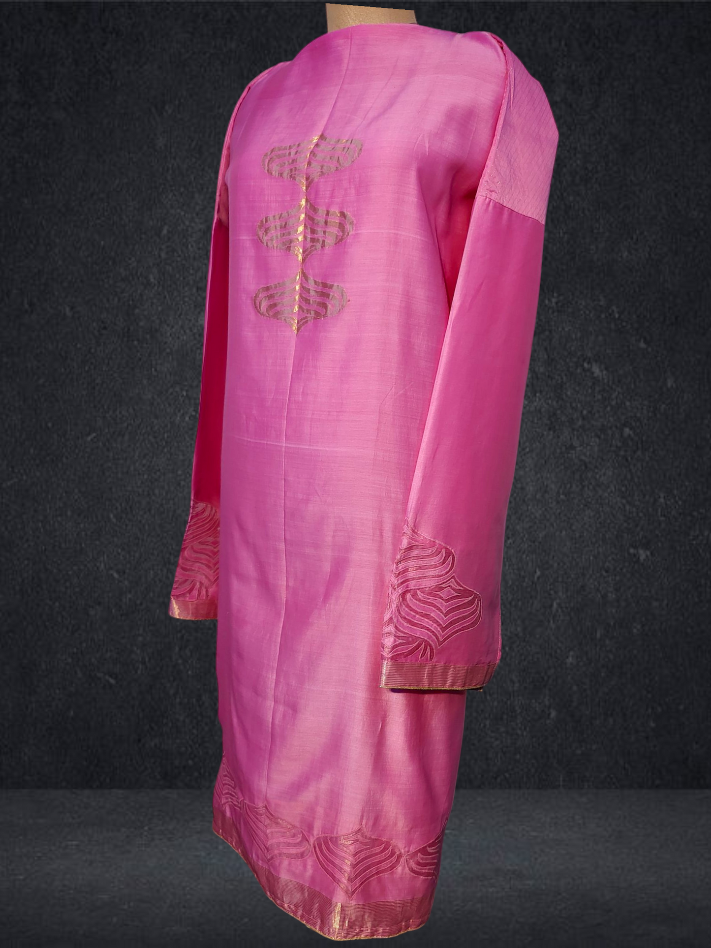 Semi Stitched Formal chanderi Suitset