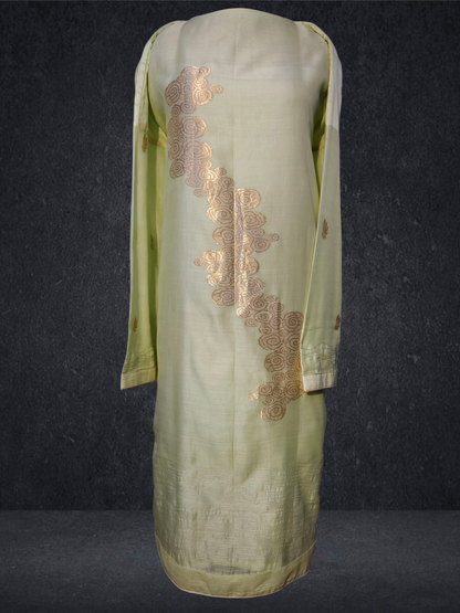 Semi Stitched Formal chanderi Suitset