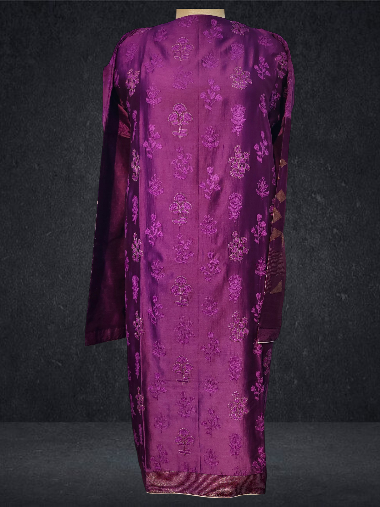 Semi Stitched Formal chanderi Suitset