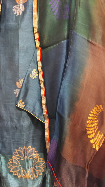 Semi Stitched Formal Chanderi Suitset