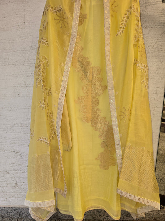 Semi Stitched Formal Chanderi suitset