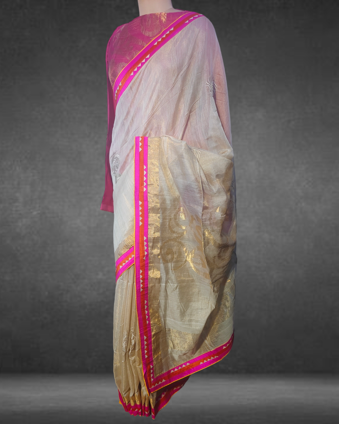 Formal Chanderi Tissue Saree(VKSR05MAY03) VISHAL KAPUR STUDIO