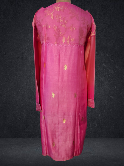 Semi Stitched Formal chanderi Kurta