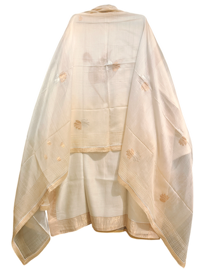 Semi Stitched Formal chanderi Suitset