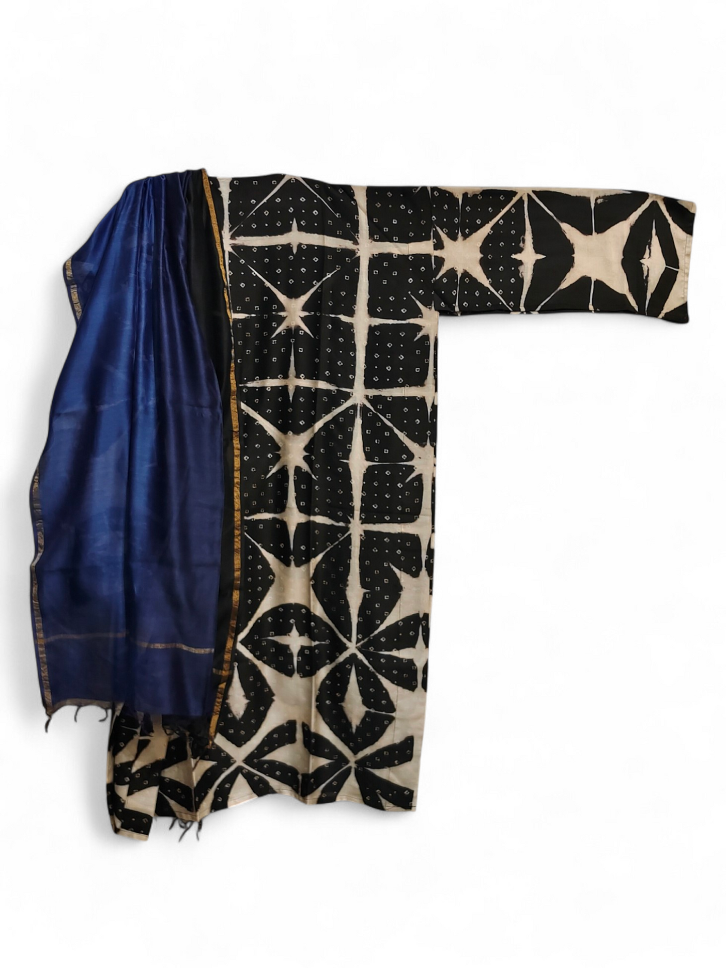 Semi Stitched Chanderi Casual Suitset