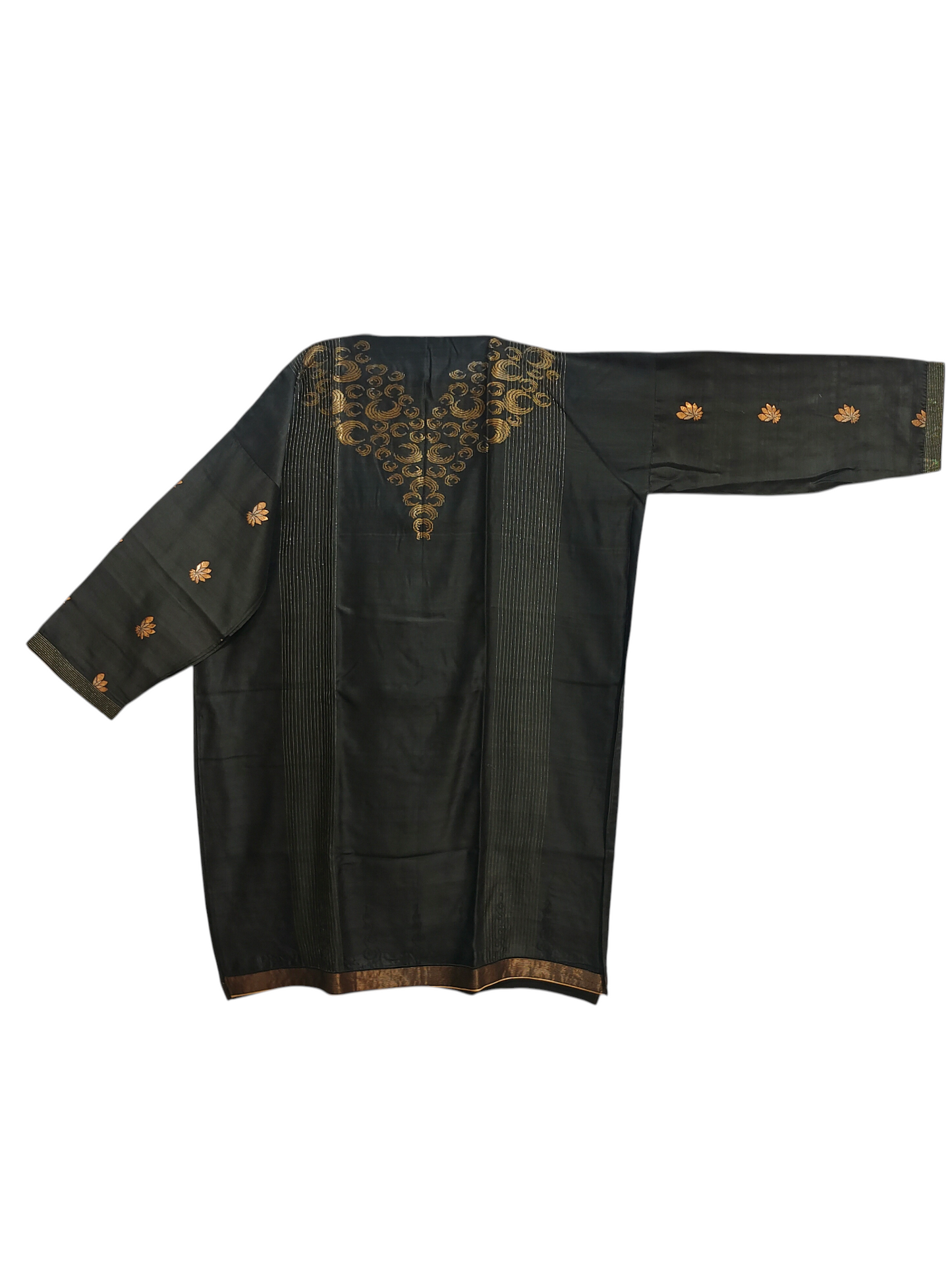 Semi Stitched Casual Chanderi Suitset