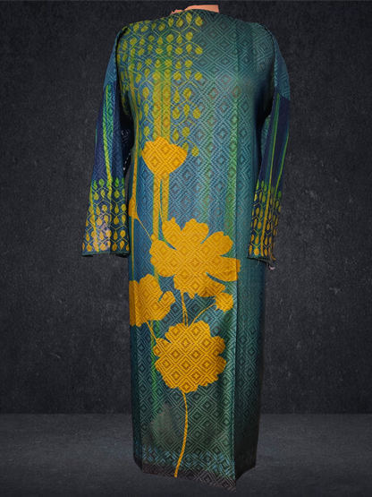 Semi Stitched Chanderi Casual Suitset