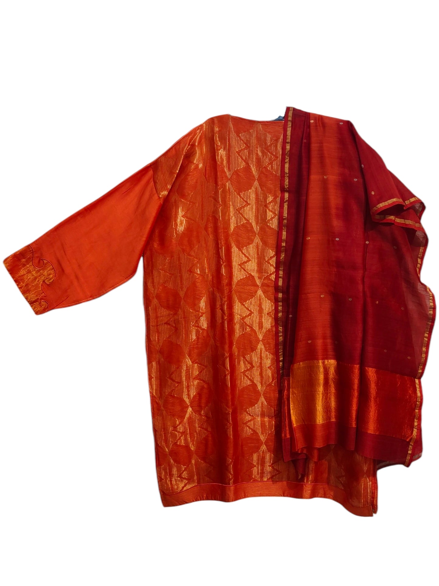 Semi Stitched Chanderi Formal Suitset